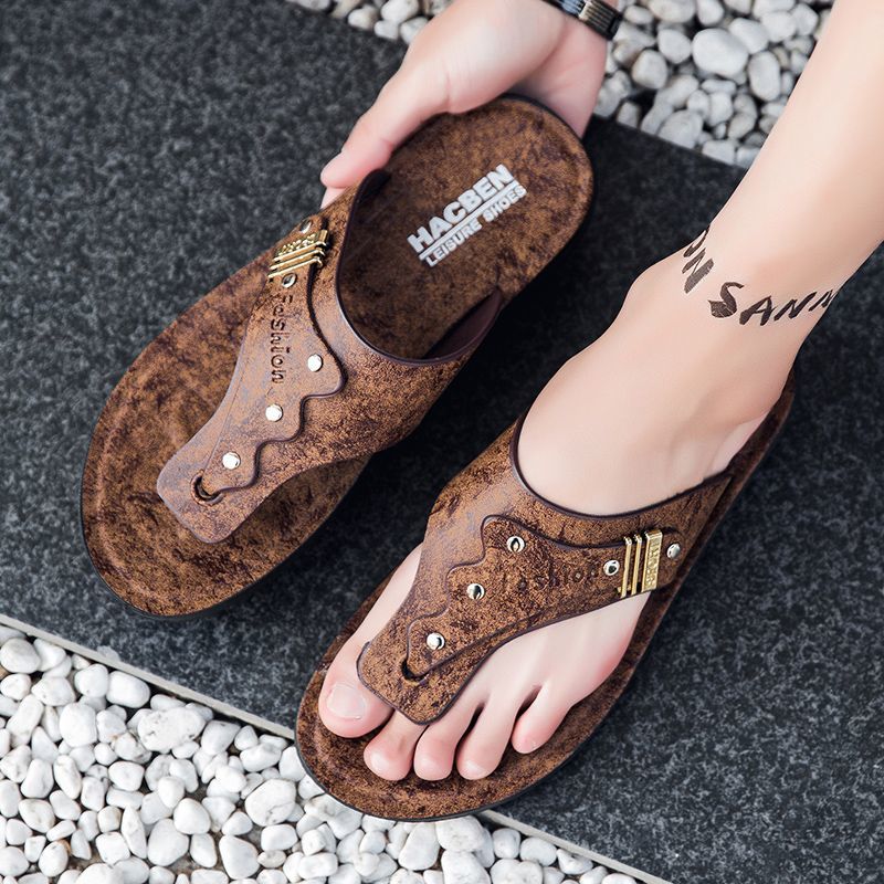Flip Flop Leather Men - 2026 Neue Herren-Flip-Flops aus Echtleder mit