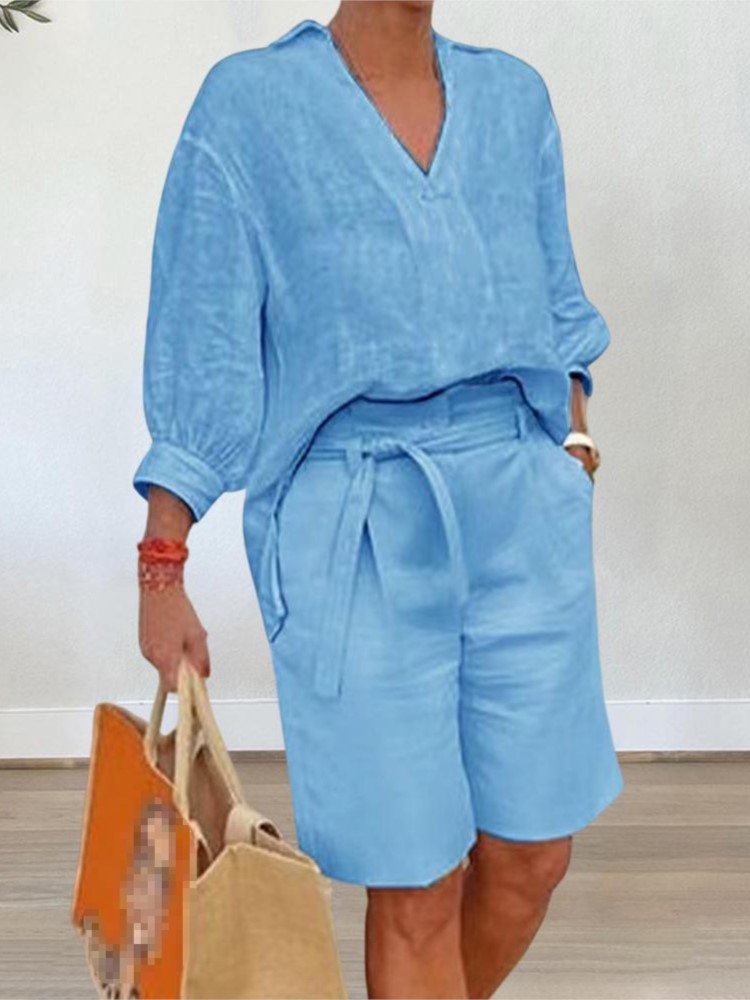 Frauen Anzüge Elegante Stil Zw – Linen Shirt Breathable Bewertung und Preis