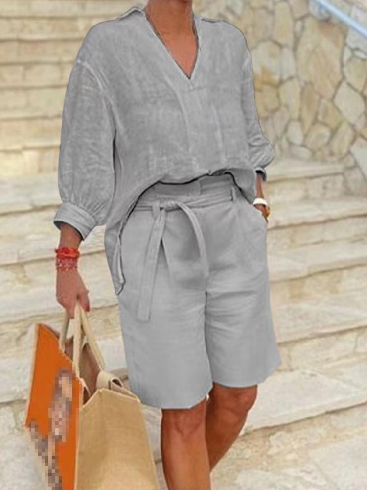 Frauen Anzüge Elegante Stil Zw – Linen Shirt Breathable Bewertung und Preis