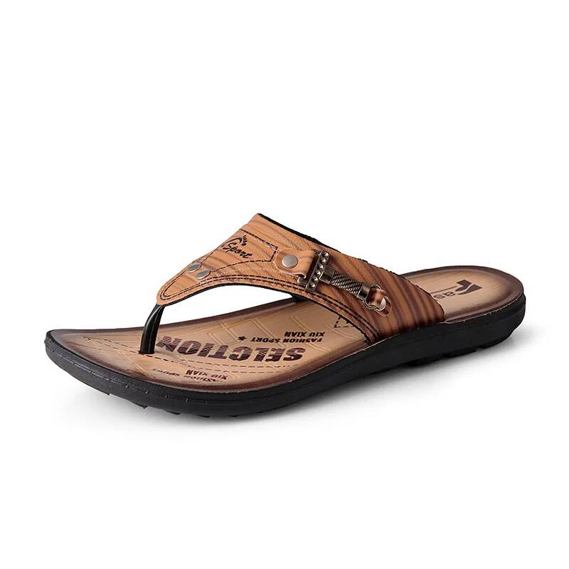 Herren Leder-Pantoffeln Clogs  – Flip Flop Leather Men Bewertung und Preis